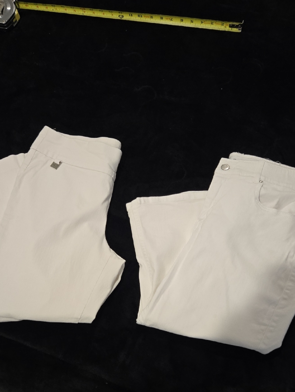2 Pairs Rafaella White Women's Pants - Smooth Comfort